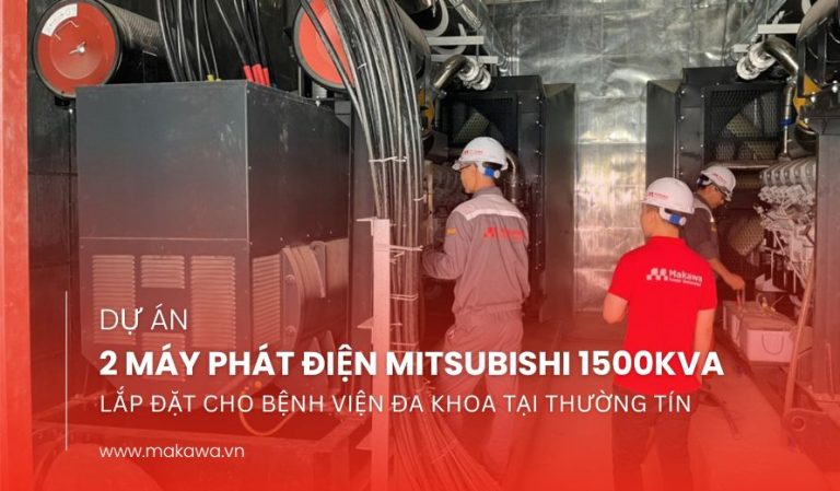 Lắp Đặt Hệ Thống 2 Máy Phát Điện Mitsubishi 1500kVA Cho Bệnh Viện Tại Thường Tín