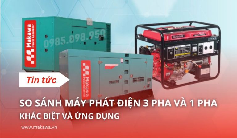 Sự khác nhau giữa máy phát điện 3 pha và 1 pha 