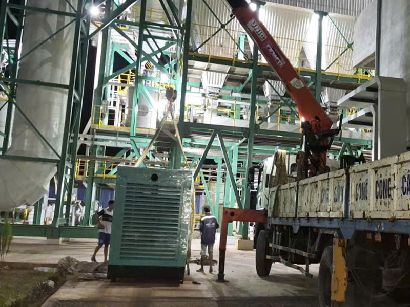 Thi công lắp đặt và Đấu nối đồng bộ máy phát điện Makawa Power 300kVA 