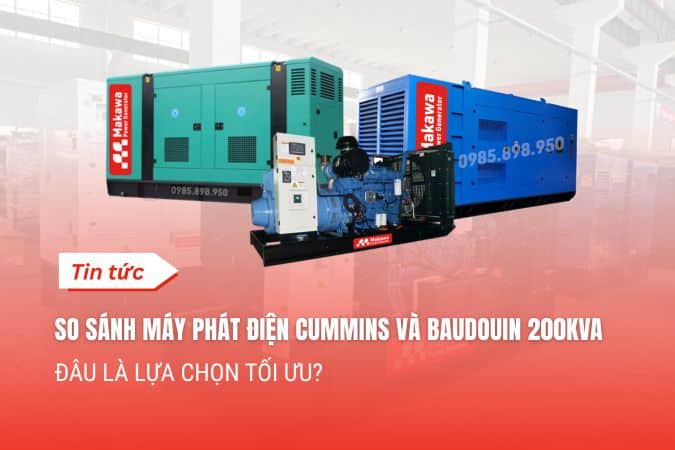 So sánh máy phát điện Cummins 200kVA và Baudouin 200kVA: Đâu là lựa chọn tối ưu?