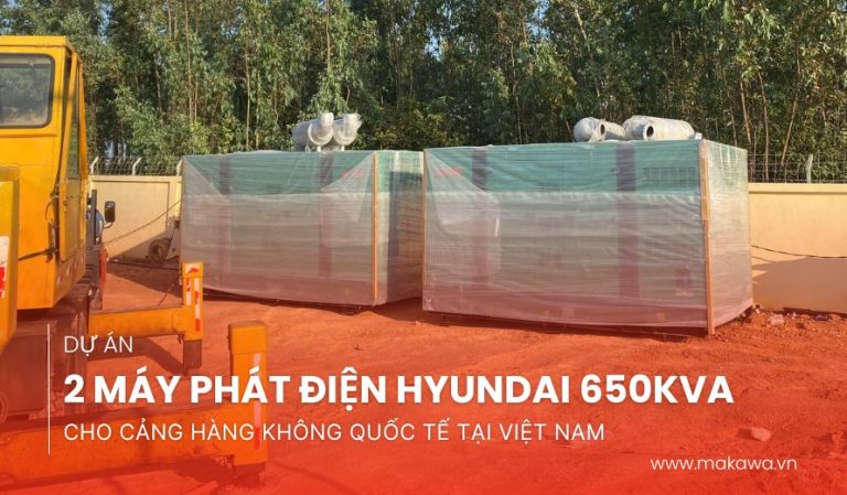 Dự Án Cung Cấp 2 Máy Phát Điện Hyundai Doosan 650kVA Cho Cảng Hàng Không Quốc Tế