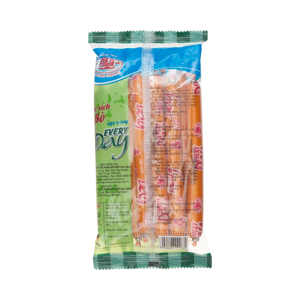 Xúc xích tiệt trùng EVERYDAY 25g, Bò 10 cây x 20 túi