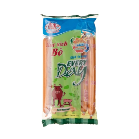 Xúc xích tiệt trùng EVERYDAY 25g, Bò 10 cây x 20 túi