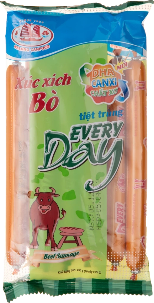 Xúc xích tiệt trùng EVERYDAY 25g, Bò 10 cây x 20 túi